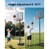 Portable Basketball Hoop, 4.76-10FT Adjustable Basketball Goal System, for Kids, Youth, and Adults in The Backyard, Driveway with PC Backboard - 4 of 4