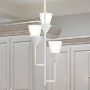 Urban Ambiance Luxury Cottagecore Indoor Pendant,  23-7/8''H x 12"W x 12''D,  White Plaster Finish, UHP5046 - 1 of 4
