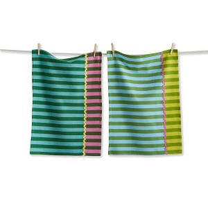 Tag Cabana Stripe Dishtowel Set - Everyday Kitchen Towels, Machine Washable, 26" x 18" - Perfect for Home Cooking - 1 of 1