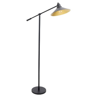 67" Paddy Floor Lamp Black/Gold - LumiSource