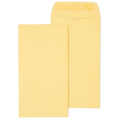 Staples Gummed Currency Envelopes 3 1/2" x 6 1/2" Brown 500/Box (SPL17199)