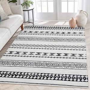 TackView Boho Area Rugs, Washable Rug Ultra-Soft Anti-Slip Floor Cover Geometric Carpet for for Living Room Bedroom - 1 of 4