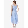 Roaman's Women's Plus Size Sleeveless Burnout Gown - 3 of 4