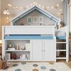 Polibi Loft Bed with Roof Canopy and Storage - 2 of 4