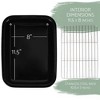 Elanze Designs Large 9x13 inch Stoneware Porcelain Baking Dish With Stainless Steel Rack, Black - 3 of 4