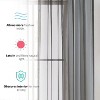 HLC.ME Sheer Voile Transparent Window Treatment Rod Pocket Curtain Panels - Set of 2 - 3 of 4