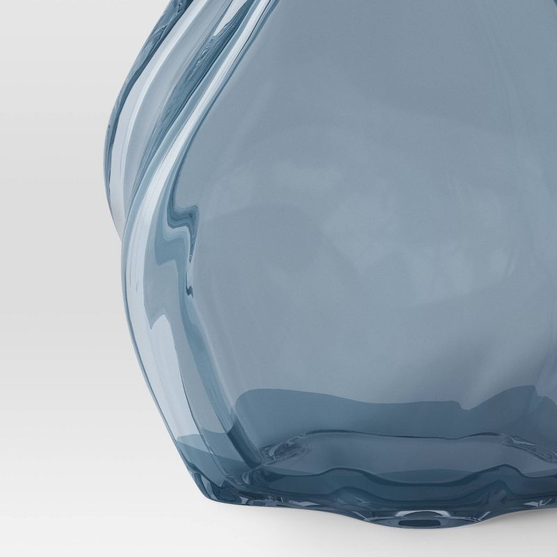 Small Shaped Glass Vase Blue - Threshold&#8482;, 5 of 8