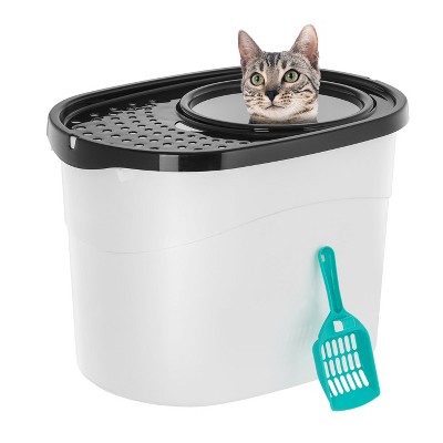 favorite 25 large top entry enclosed hooded cat litter box