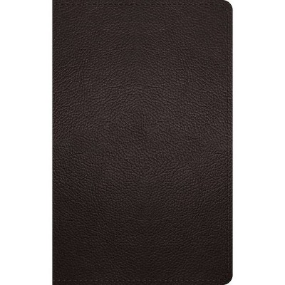 ESV Large Print Personal Size Bible (Buffalo Leather, Deep Brown) - (Leather Bound)