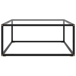 vidaXL Coffee Table Black and transparent - Transparent 31.5" x 31.5" x 13.8" - 1 of 4
