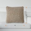 Cheer Collection Chunky Cable Knit Throw Pillow, 18" x 18" - 4 of 4