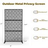 72" H×47" W Metal Privacy Screen with Stable Base, Freestanding Decorative Patio Screen for Hanging Plants - 2 of 4