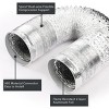 AMMER 4-Inch Dryer Vent Hose 26FT, Flexible Aluminum Air Duct with 2 Clamps, Heavy-Duty 4-Layer Protection for HVAC Ventilation & Exhaust - 2 of 4