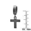 Steeltime Ladies Black IP stainless steel cross earrings - 3 of 4