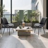 Dining Chairs Set of 2, Upholstered PU Leather Kitchen & Dining Chairs with Whale Backrest - 3 of 4