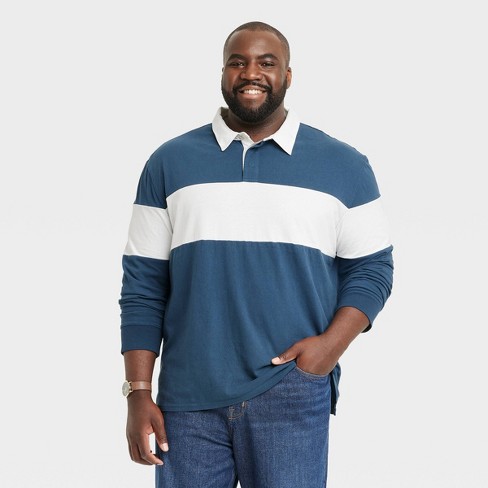 Big men's long on sale sleeve polo shirts