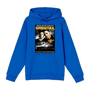 Supernatural Sam & Dean Poster Art Long Sleeve Unisex Adult Hooded Sweatshirt - 1 of 2