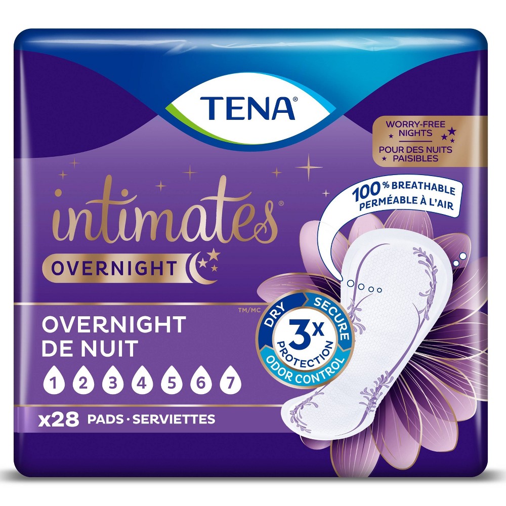 TENA Overnight Pads For Women - Model 54282 - PK/28