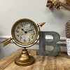 Slickblue Vintage Style Tabletop Clock, Decorative Mantel Timepiece, Classic Accent, 9.8"x4.7"x10" - 3 of 3