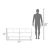 54.7" Engineered Wood TV Stand with 1-Door 2-Shelf and Concealed Storage for Living Room and Bedroom - 4 of 4