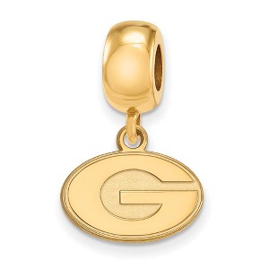 Black Bow Jewelry 14k Yellow Gold Plated Sterling Silver Georgia Bulldogs NCAA Bead Charm - 1 of 3