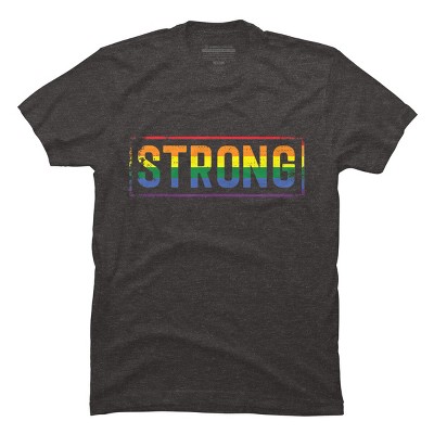 Adult Design By Humans Workout Pride Rainbow Strong By Avocato T-Shirt