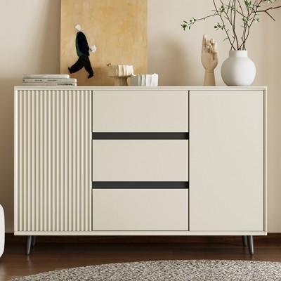 Luck Live 47.24in press-to-open cabinet door with three storage drawers