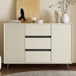 Luck Live 47.24in press-to-open cabinet door with three storage drawers - 1 of 4