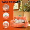zeze Striped Furniture Style Sofa Pet Bed – Colorful Plush Couch for Cats & Small Dogs, Soft, Washable, Space-Saving Design - 3 of 4