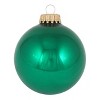 Christmas By Krebs - 50mm / 2" Designer Glass Baubles [12 Pieces] - Emerald Green - 2 of 2
