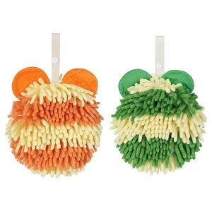 REGALWOVEN Cute Bear Shape Chenille Soft Absorbent Hand Towels 2 Pcs - 1 of 4