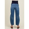 Pinkblush Blue Vintage Wash Ankle Straight Leg Maternity Jeans - 4 of 4