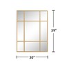 Golden Window Frame Hanging Mirror with Right Angled Rectangular Design in Iron, 100x75x2cm - 3 of 3