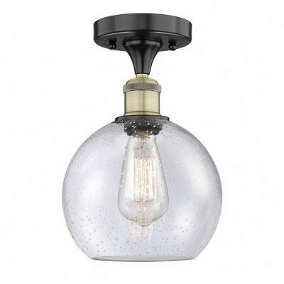 Athens - 1 Light Semi-Flush Mount In Industrial Style-10.75 Inches Tall and 8 Inches Wide