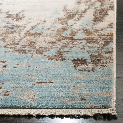Gray Hand-Knotted Synthetic 8' x 10' Area Rug