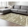 Beige And Brown Wool Abstract Hand Hooked Area Rug - 2 of 4