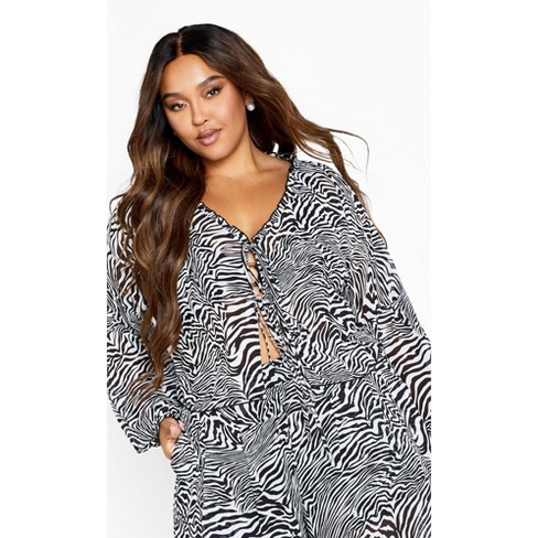 Women's Plus Size Corina Top - zebra | CITY CHIC - image 1 of 4