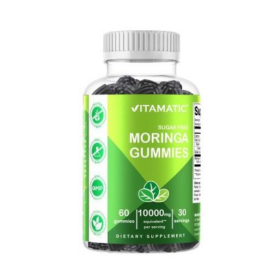Moringa 100mg (50:1 Extract), Natural Mixed Fruit Flavor, 60 Gummies