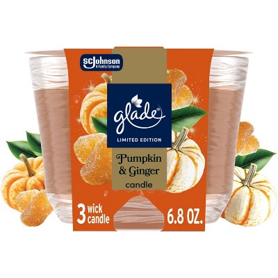 Glade 3 Wick Candle - Pumpkin & Ginger - 6.8oz
