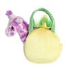Aurora Small Pineapple Giraffe Fancy Pals Fashionable Stuffed Animal Purple 8" - 4 of 4