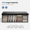 Lyngins Folding Storage Ottoman Bench, 660Lbs Capacity Ottoman with Storage, PVC Leather Foot Stool, Multi-Functional Entryway Bench & Bed Bench - 3 of 4