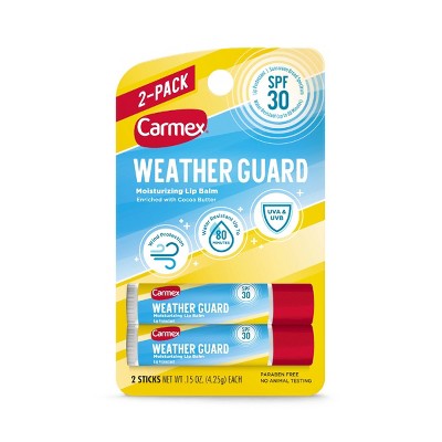 Carmex Weather Guard Broad Spectrum SPF 30 Original Flavor Lip Balm - 0.03oz/2pk