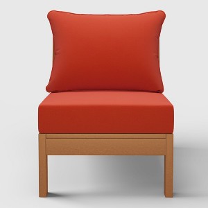 WestinTrends  Avalon Outdoor HDPE Deep Seating Modular Armless Patio Chair with Patio Cushions - 1 of 4