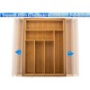 5 Star Super Deals Bamboo Expandable Drawer Organizer, Utensils Holder 8  Adjustable Tray, Drawer Dividers Organizer for Silverware Flatware Knives - 3 of 4
