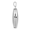 Black Bow Jewelry 14k White Gold 21mm Hand Engraved Floral Oval Locket - 2 of 4