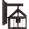 John Timberland Argentine Rustic Farmhouse Outdoor Wall Light Fixture Bronze 17" Clear Seedy Cylinder Glass for Post Exterior Barn Deck House Porch - 3 of 4