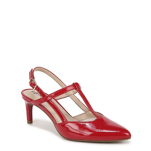 Lifestride Womens Aire Slingback Heels Fire Red Patent 9.5 M Target