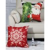 Christmas Pillow Covers 18''x18'', Set of 4, Christmas Patterns Christmas Tree, Snowman, Snowflakes - 4 of 4