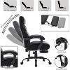 Ergonomic Office Chair, Big and Tall Home Office Chair, Pu Leather Computer Desk Chairs, Office Chair with High Back, Rolling Swivel Task Chair - 3 of 4