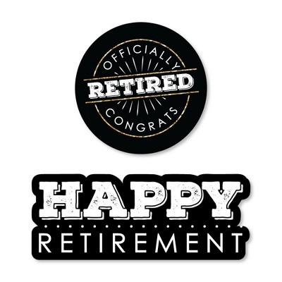 Big Dot Of Happiness Happy Retirement - Diy Shaped Retirement Party Cut ...